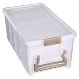 ArtBin Semi Satchel Portable Craft Organizer with 3 Dividers - Clear Plastic Storage Case for Art & Craft Supplies