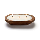 Dough Bowl Candle Company Vanilla Latte Soy Candle - 3 Wick Candle Essential Oil Wax Melts, Rustic Farmhouse Decor Odor Eliminator, 20 Ounce All-Natural Soy Candles Gifts for Women and Men