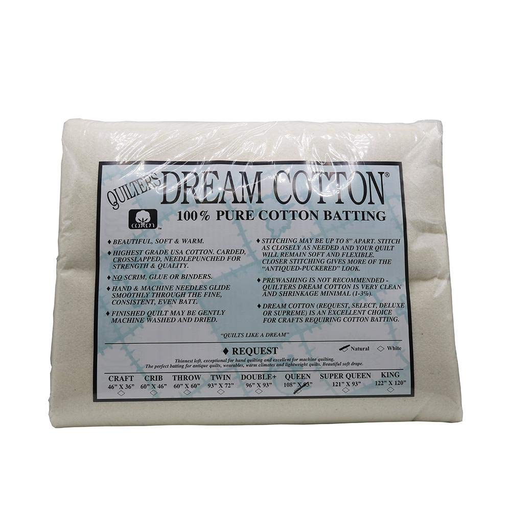 Quilter's Dream Natural Cotton Batting Request Loft Queen
