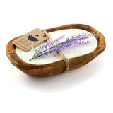 Dough Bowl Candle Company Lavender Soy Candle - 3 Wick Candle Essential Oil Wax Melts, Rustic Farmhouse Decor Odor Eliminator, 20 Ounce All-Natural Soy Candles Gifts for Women and Men