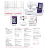 Janome Horizon Memory Craft 9850 Embroidery and Sewing Machine