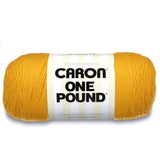 Caron 29401010549 One Pound Solids Yarn, 16oz, Gauge 4 Medium, 100% Acrylic - Sunflower- For Crochet, Knitting & Crafting ( 1 Piece )