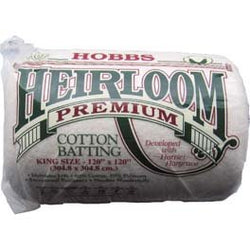 Hobbs Heirloom Premium Cotton Batting/Wadding, King, White Off White