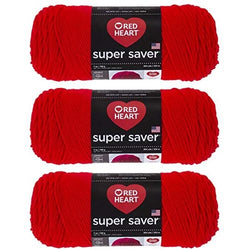 Red Heart Super Saver Yarn (3-Pack) Hot Red E300-390