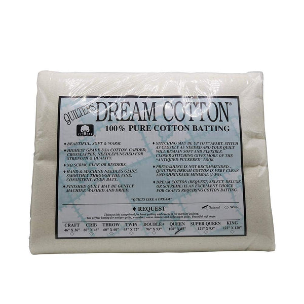 Quilter's Dream Natural Cotton Batting Request Loft Queen