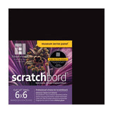 Ampersand Art Supply Scratch Art Panel: Museum Series Scratchbord, 1/8 Inch Flat Profile, 6" x 6" - Pack of 3
