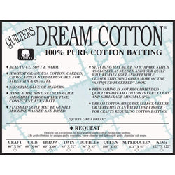 Quilter's Dream Request Light Batting for Quilting (Natural, Throw)