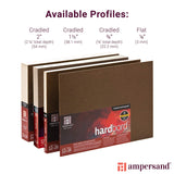 Ampersand Art Supply Hardboard Wood Painting Panel: Museum Series Hardbord, 8" x 10", 1/8 Inch Flat Profile